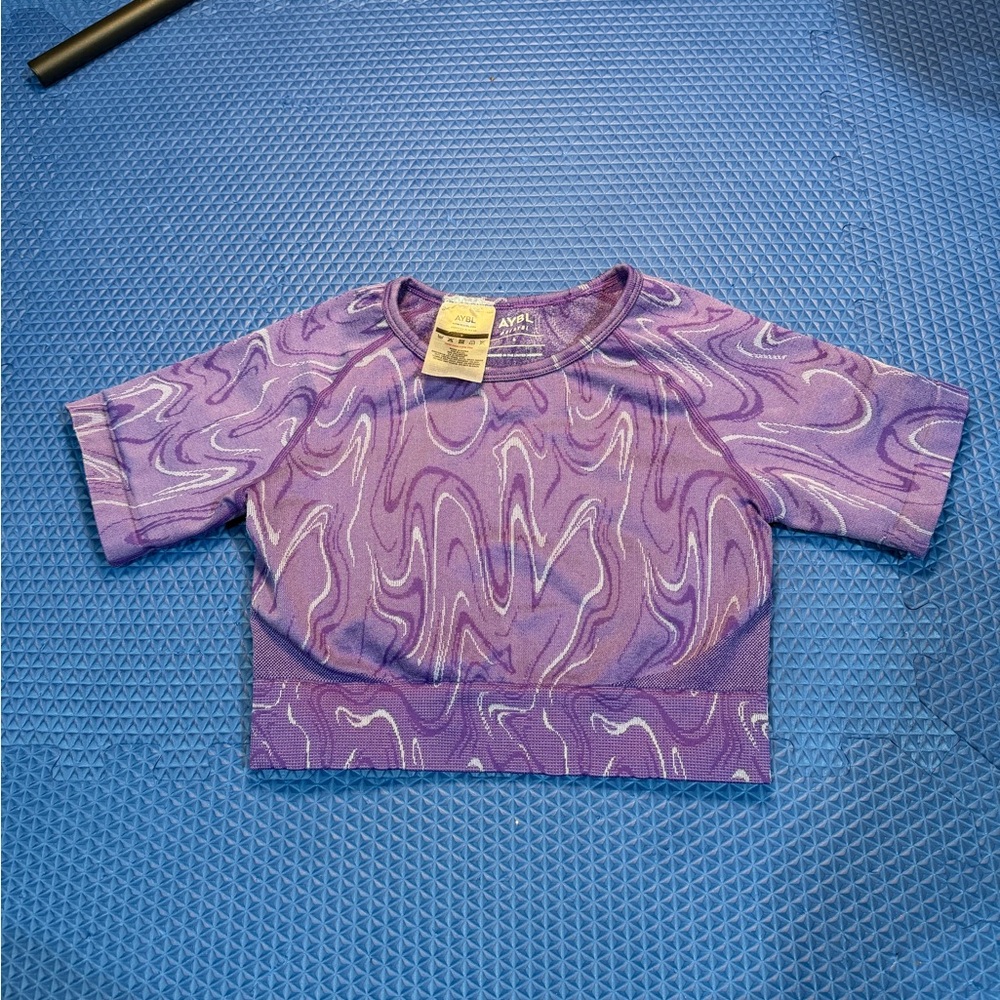 AYBL Purple Swirl Crop Top
